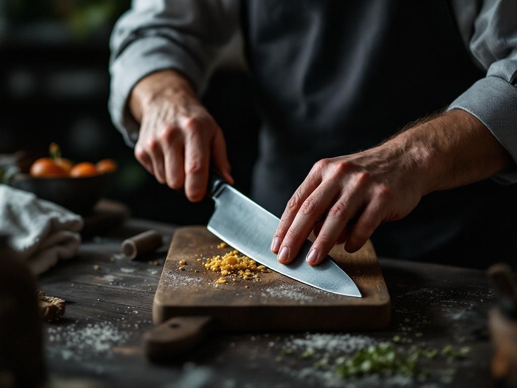 Mandolin og kokkekniv som par