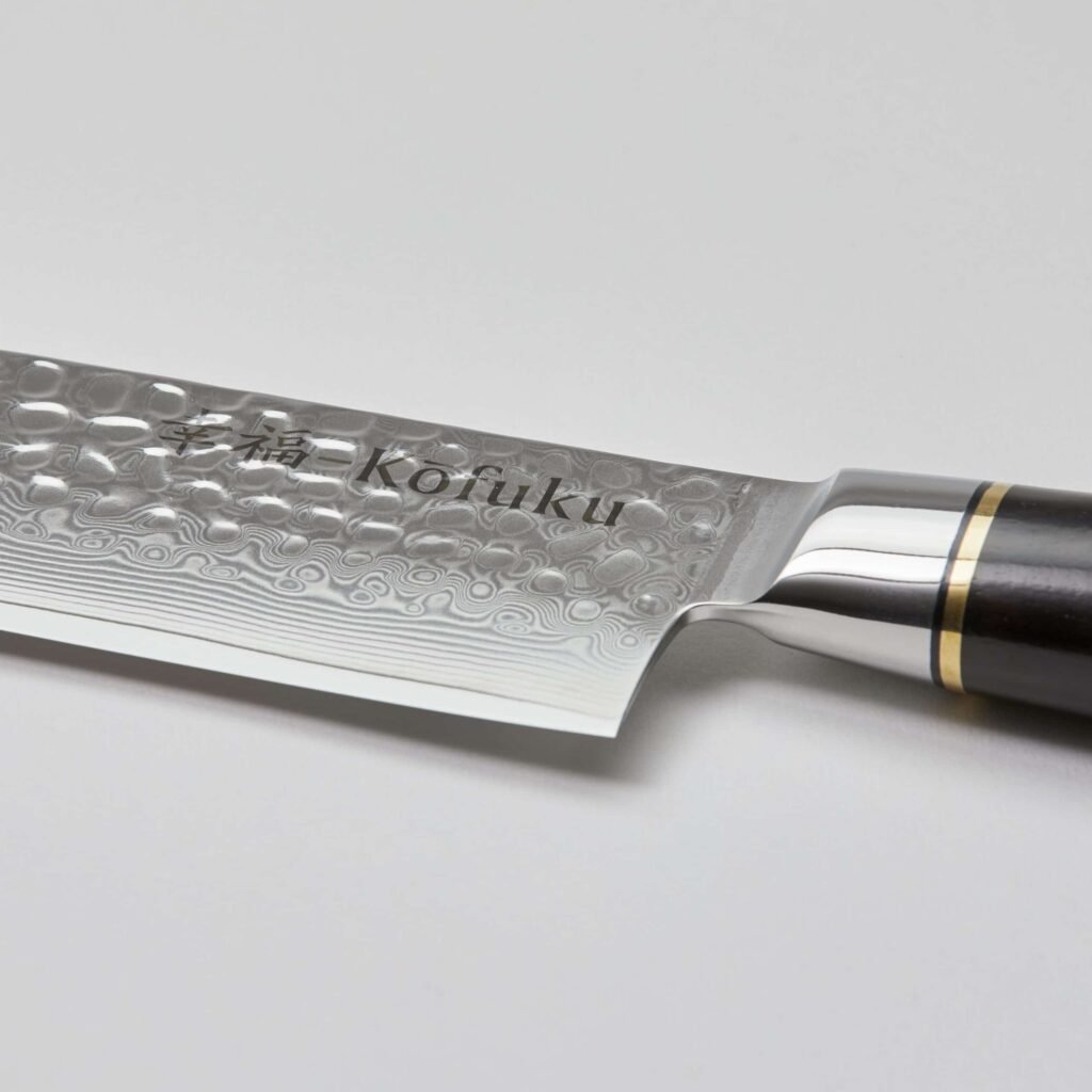 Gourmetting japansk kokkekniv i Damaskus stål