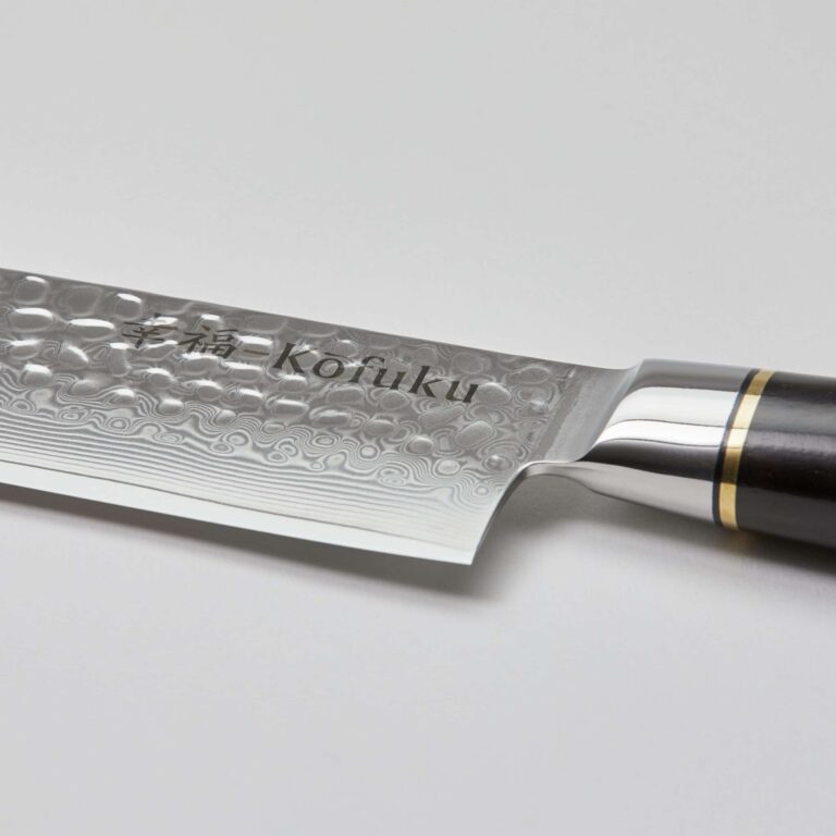 Gourmetting japansk kokkekniv i Damaskus stål